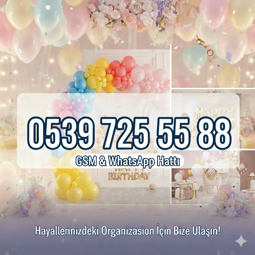 Balon Süsleme Sayı Tasarımları ile kurumsal etkinlik ve açılış organizasyonu dekorasyonu
